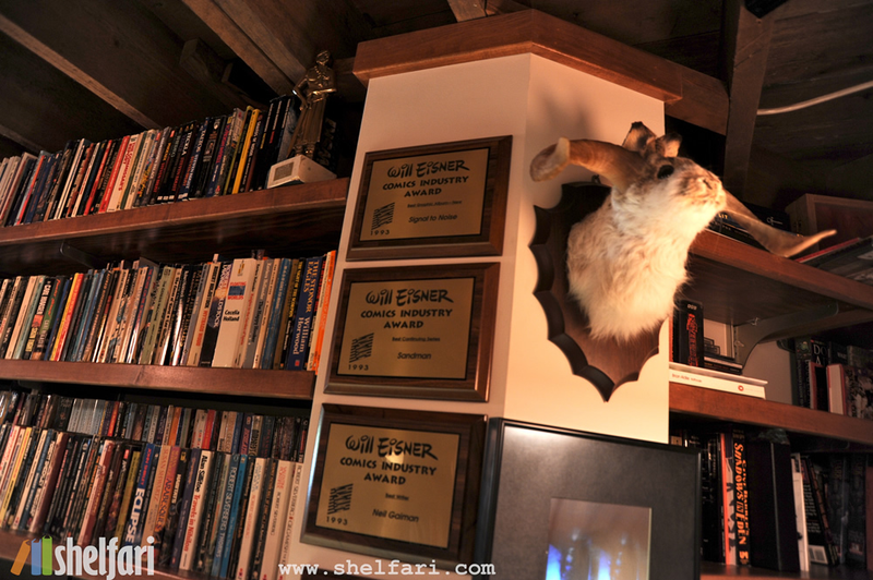 Illustration for article titled Take a Peek Inside Neil Gaiman's Library